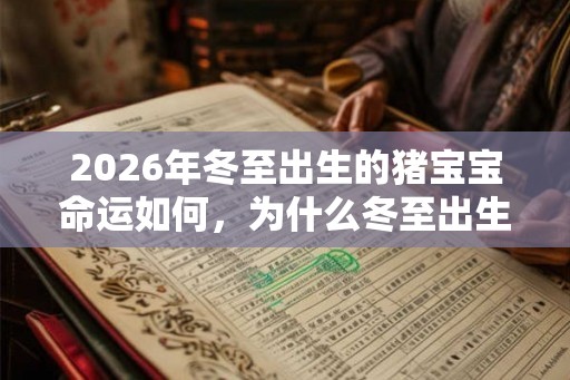 2026年冬至出生的猪宝宝命运如何，为什么冬至出生命不好？