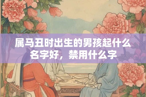 属马丑时出生的男孩起什么名字好，禁用什么字