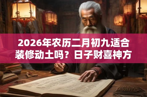 2026年农历二月初九适合装修动土吗?日子财喜神方位? 2026年农历二月初九适合装修动土吗?日子财喜神方位?