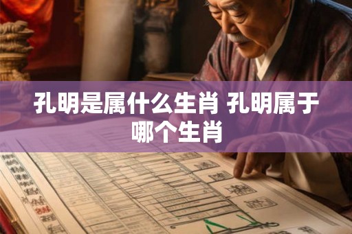 孔明是属什么生肖 孔明属于哪个生肖