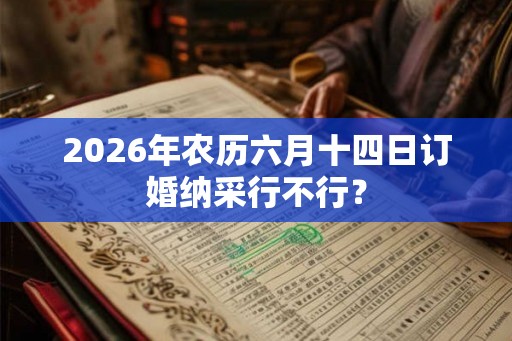 2026年农历六月十四日订婚纳采行不行？