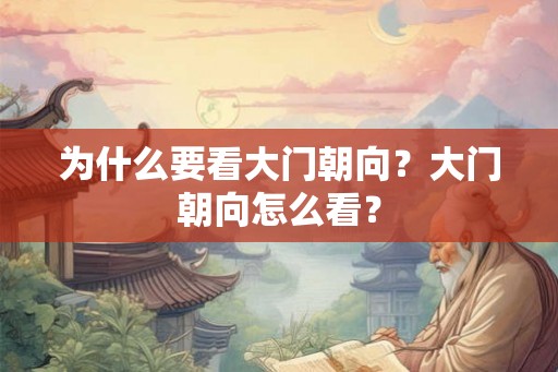 为什么要看大门朝向？大门朝向怎么看？