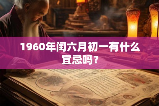 1960年闰六月初一有什么宜忌吗？