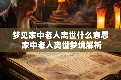 梦见家中老人离世什么意思 家中老人离世梦境解析
