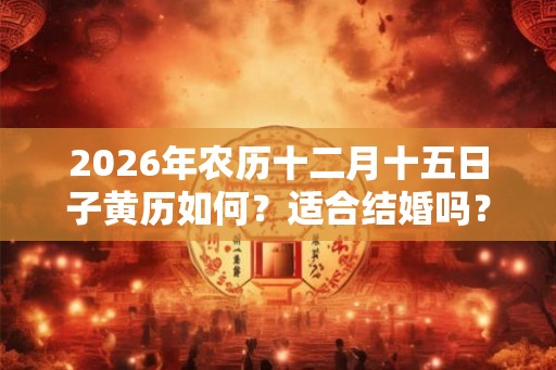 2026年农历十二月十五日子黄历如何？适合结婚吗？