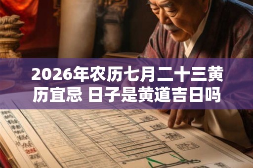2026年农历七月二十三黄历宜忌 日子是黄道吉日吗
