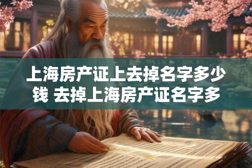 上海房产证上去掉名字多少钱 去掉上海房产证名字多少钱 上海房产证上去掉名字多少钱 去掉上海房产证名字多少钱