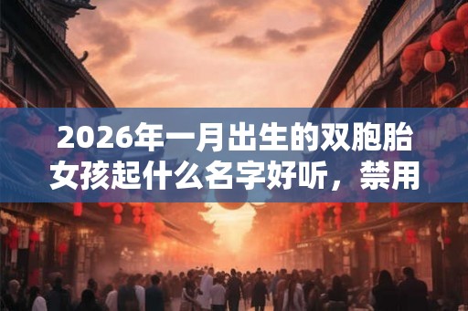 2026年一月出生的双胞胎女孩起什么名字好听，禁用什么字