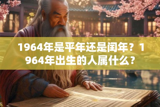 1964年是平年还是闰年?1964年出生的人属什么? 1964年是平年还是闰年?1964年出生的人属什么?