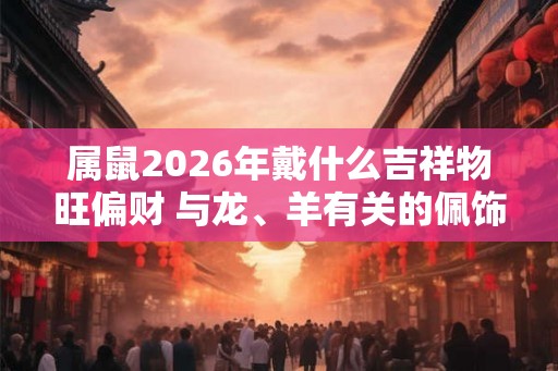 属鼠2026年戴什么吉祥物旺偏财 与龙、羊有关的佩饰
