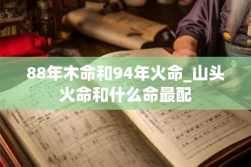 88年木命和94年火命_山头火命和什么命最配