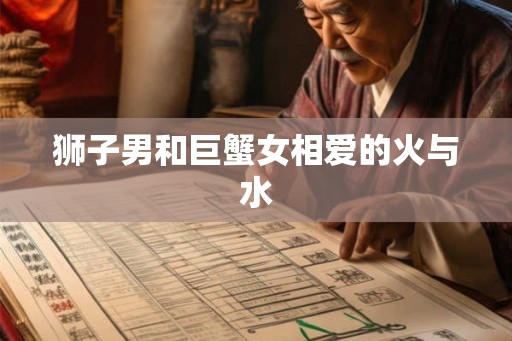 狮子男和巨蟹女相爱的火与水 狮子男和巨蟹女相爱的火与水
