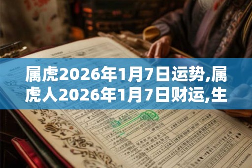 属虎2026年1月7日运势,属虎人2026年1月7日财运,生肖虎2026年1月7日运势