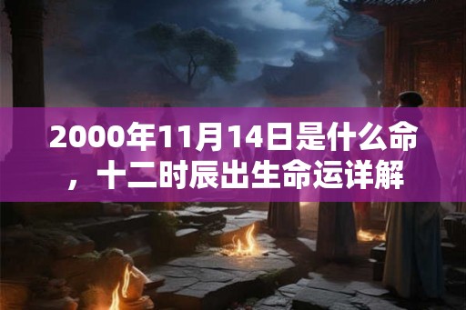 2000年11月14日是什么命，十二时辰出生命运详解