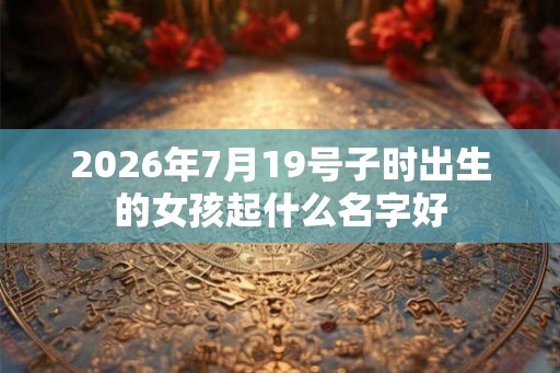 2026年7月19号子时出生的女孩起什么名字好 2026年7月19号子时出生的女孩起什么名字好