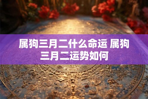 属狗三月二什么命运 属狗三月二运势如何 属狗三月二什么命运 属狗三月二运势如何
