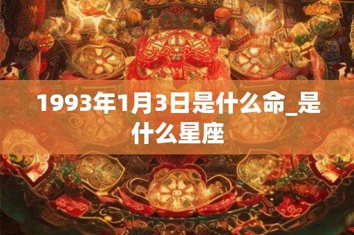 1993年1月3日是什么命_是什么星座