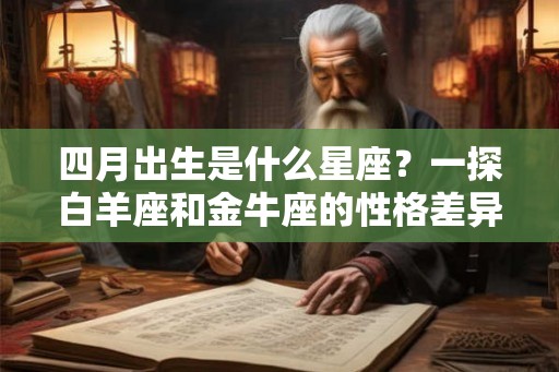 四月出生是什么星座？一探白羊座和金牛座的性格差异