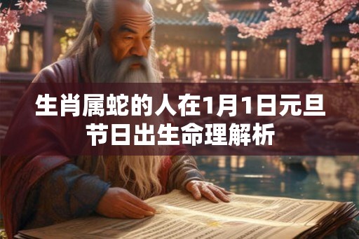 生肖属蛇的人在1月1日元旦节日出生命理解析