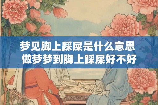 梦见脚上踩屎是什么意思 做梦梦到脚上踩屎好不好