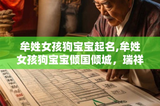 牟姓女孩狗宝宝起名,牟姓女孩狗宝宝倾国倾城，瑞祥满堂