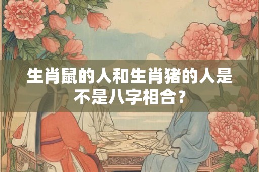 生肖鼠的人和生肖猪的人是不是八字相合？