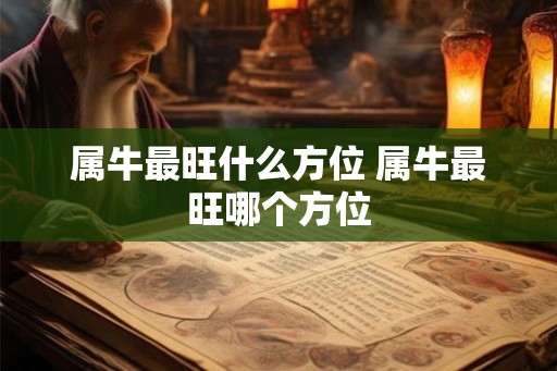 属牛最旺什么方位 属牛最旺哪个方位