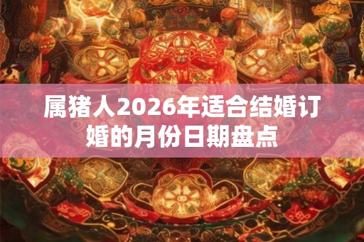 属猪人2026年适合结婚订婚的月份日期盘点