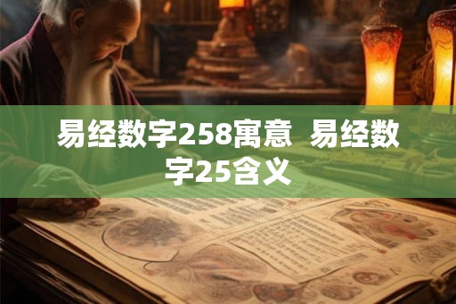 易经数字258寓意  易经数字25含义