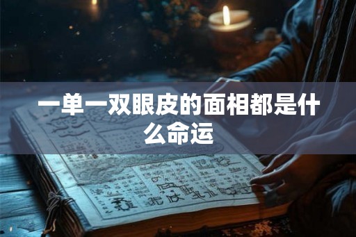 一单一双眼皮的面相都是什么命运