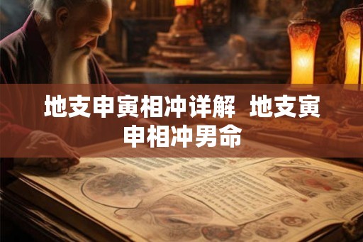 地支申寅相冲详解  地支寅申相冲男命