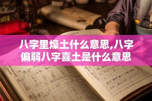 八字里燥土什么意思,八字偏弱八字喜土是什么意思