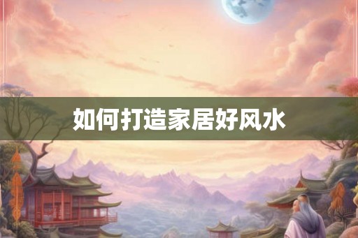 如何打造家居好风水
