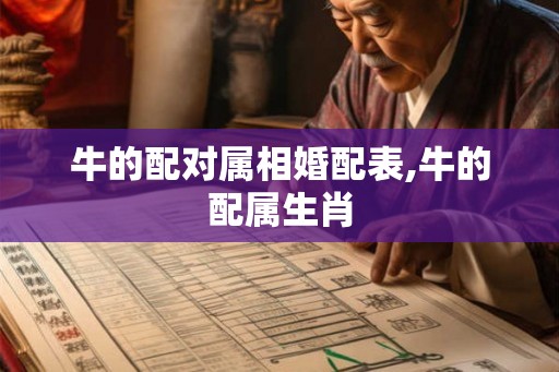 牛的配对属相婚配表,牛的配属生肖