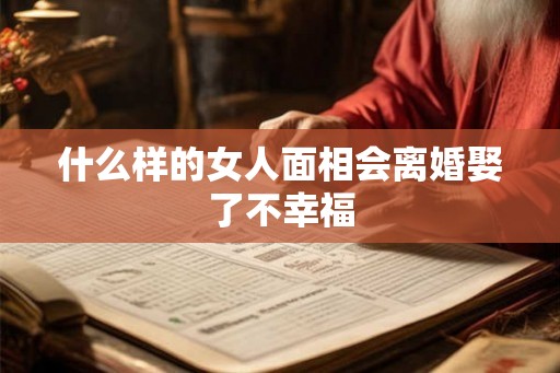 什么样的女人面相会离婚娶了不幸福