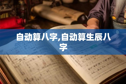 自动算八字,自动算生辰八字