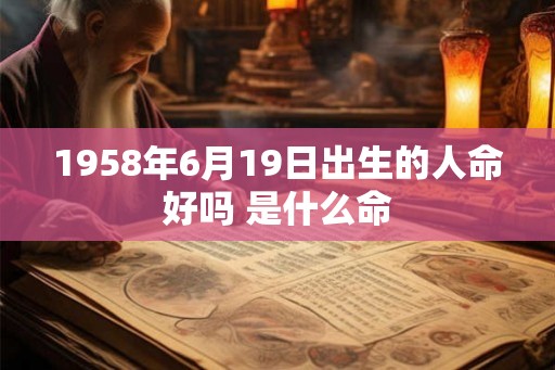 1958年6月19日出生的人命好吗 是什么命 1958年6月19日出生的人命好吗 是什么命