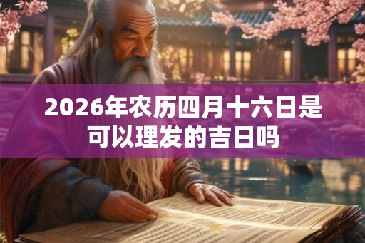 2026年农历四月十六日是可以理发的吉日吗