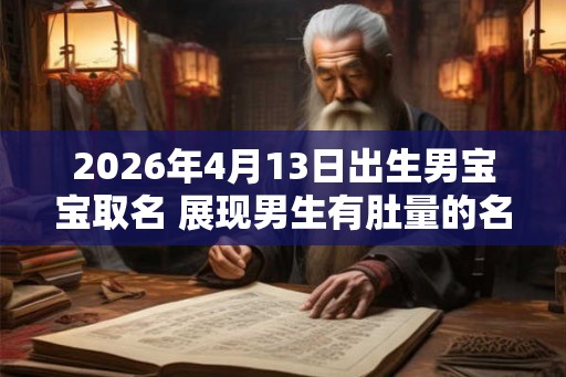 2026年4月13日出生男宝宝取名 展现男生有肚量的名字