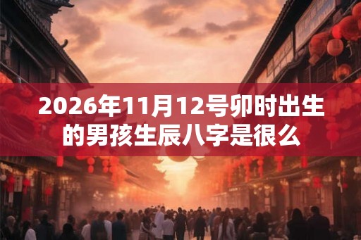 2026年11月12号卯时出生的男孩生辰八字是很么