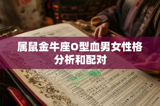 属鼠金牛座O型血男女性格分析和配对 属鼠金牛座O型血男女性格分析和配对