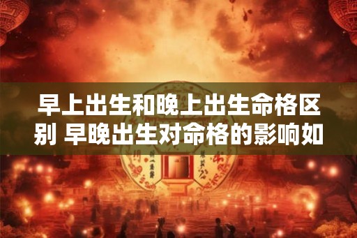早上出生和晚上出生命格区别 早晚出生对命格的影响如何 早上出生和晚上出生命格区别 早晚出生对命格的影响如何