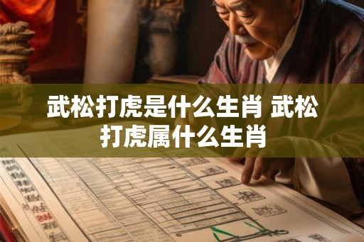 武松打虎是什么生肖 武松打虎属什么生肖
