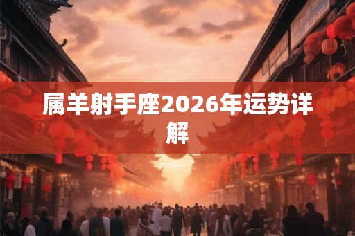 属羊射手座2026年运势详解