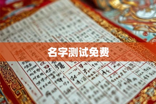 名字测试免费