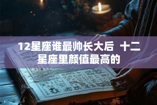 12星座谁最帅长大后  十二星座里颜值最高的