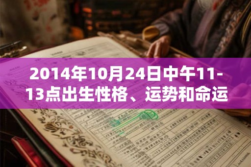 2014年10月24日中午11-13点出生性格、运势和命运 2014年10月24日中午11-13点出生性格、运势和命运