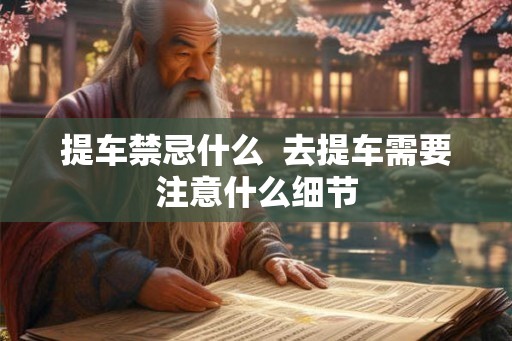 提车禁忌什么 去提车需要注意什么细节 提车禁忌什么 去提车需要注意什么细节