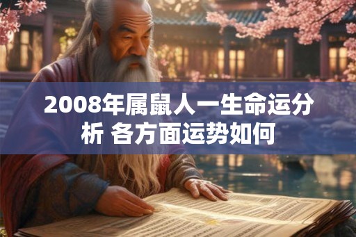 2008年属鼠人一生命运分析 各方面运势如何
