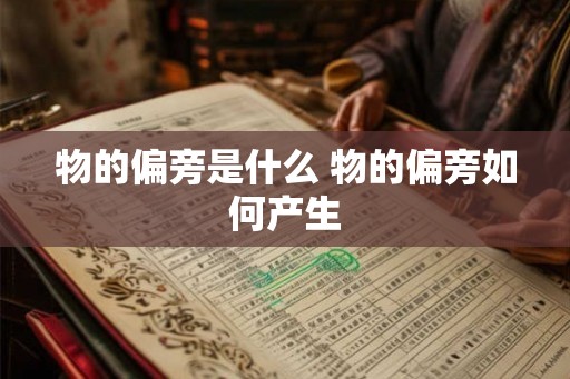 物的偏旁是什么 物的偏旁如何产生
